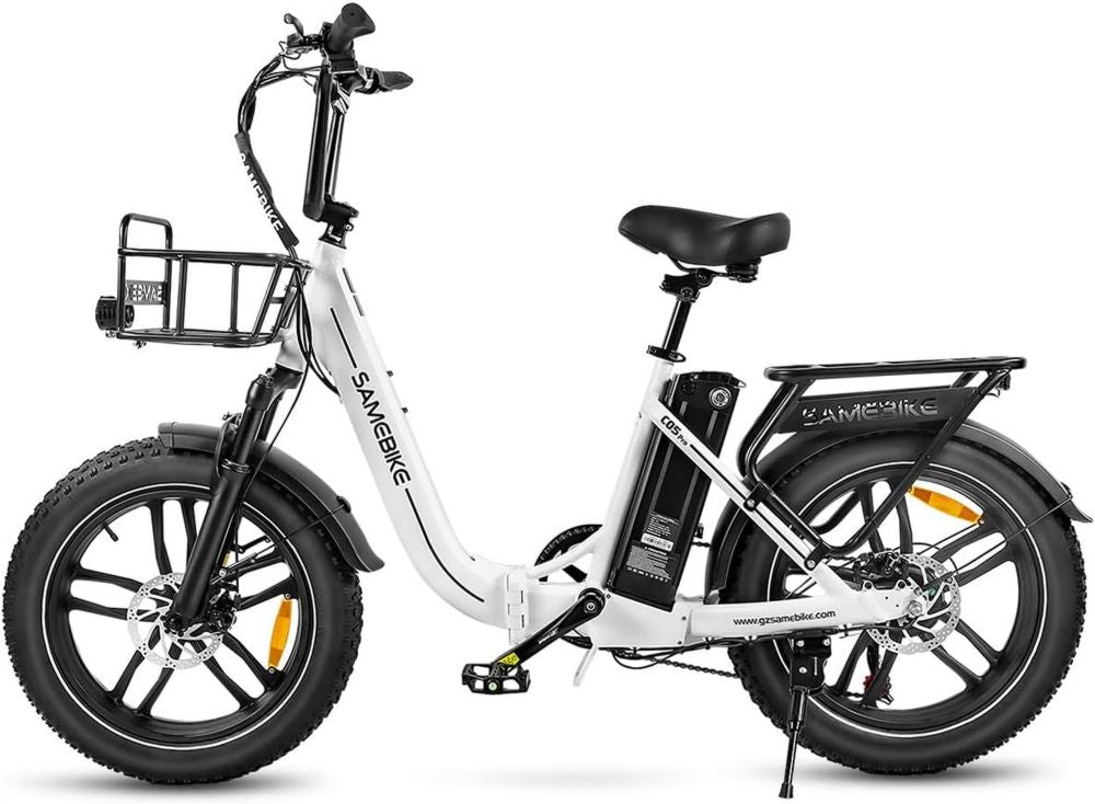 Bicicletta Elettrica SAMEBIKE 20'' con Pneumatici Grassi, 7 Marce, Motore 250W e Batteria Rimovibile da 36V, Autonomia fino a 120 km