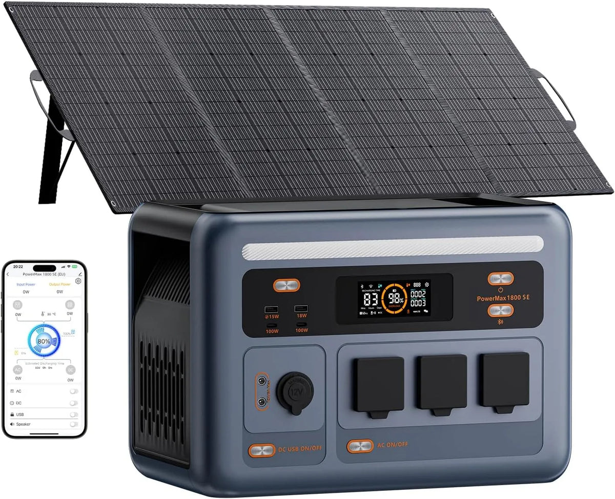 Power station portatile e generatore solare, alimentazione solare, 1800W, 200W