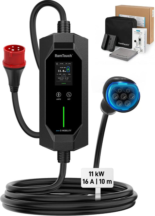Caricatore Auto Elettrica, 16 A, 10 m, 11 kW