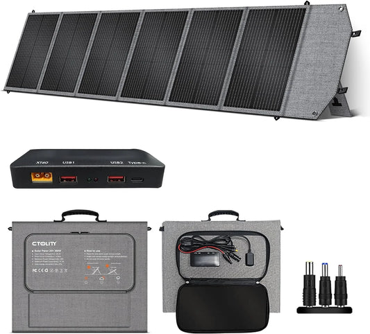 Power station portatile e generatore solare, alimentazione solare, 200W, 20,5V, 9,8A, IP65, per campeggio e camper