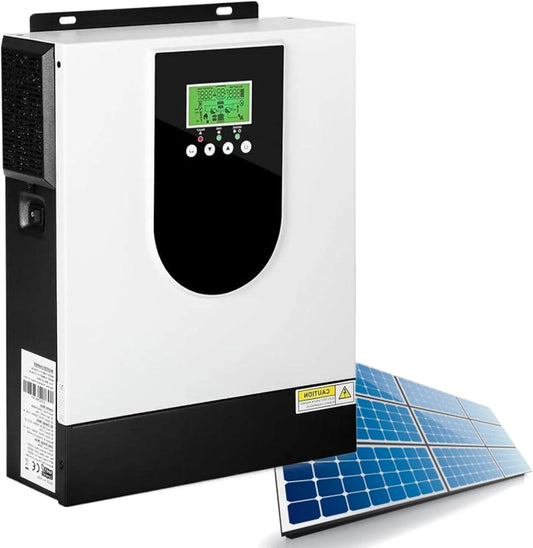 Regolatore di carica solare e regolatore MPPT, alimentazione solare, 3000 W, onda sinusoidale pura, con regolatore MPPT