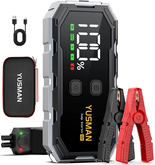 ALL Gas/10.0L Avviatore portatile per auto e booster batteria, 12V, 5 V, 9000A, 3A