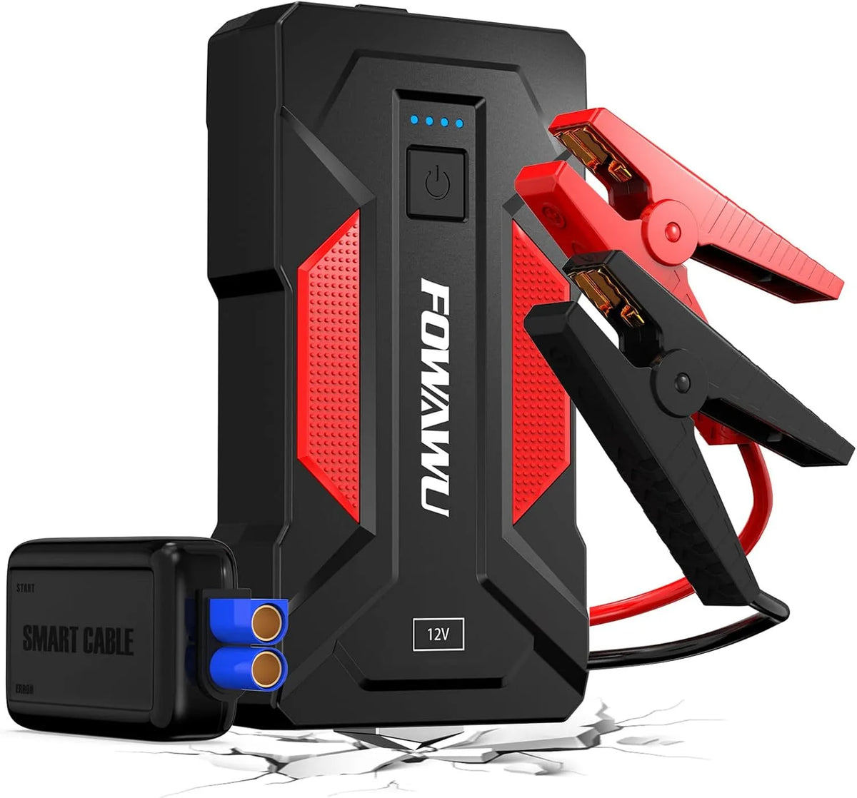 Avviatore portatile per auto e booster batteria, 24800mAh, 6000A, 9,5 L, 7,5 L
