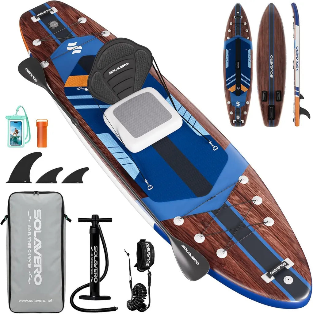 SUP Gonfiabile 350cm per Adulti 2 Persone, Completo di Pompa e Accessori