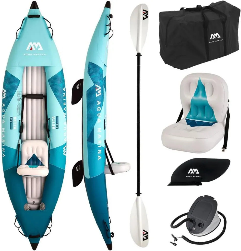 Kayak Gonfiabile Betta BE-312-B con Pagaia per Una Persona