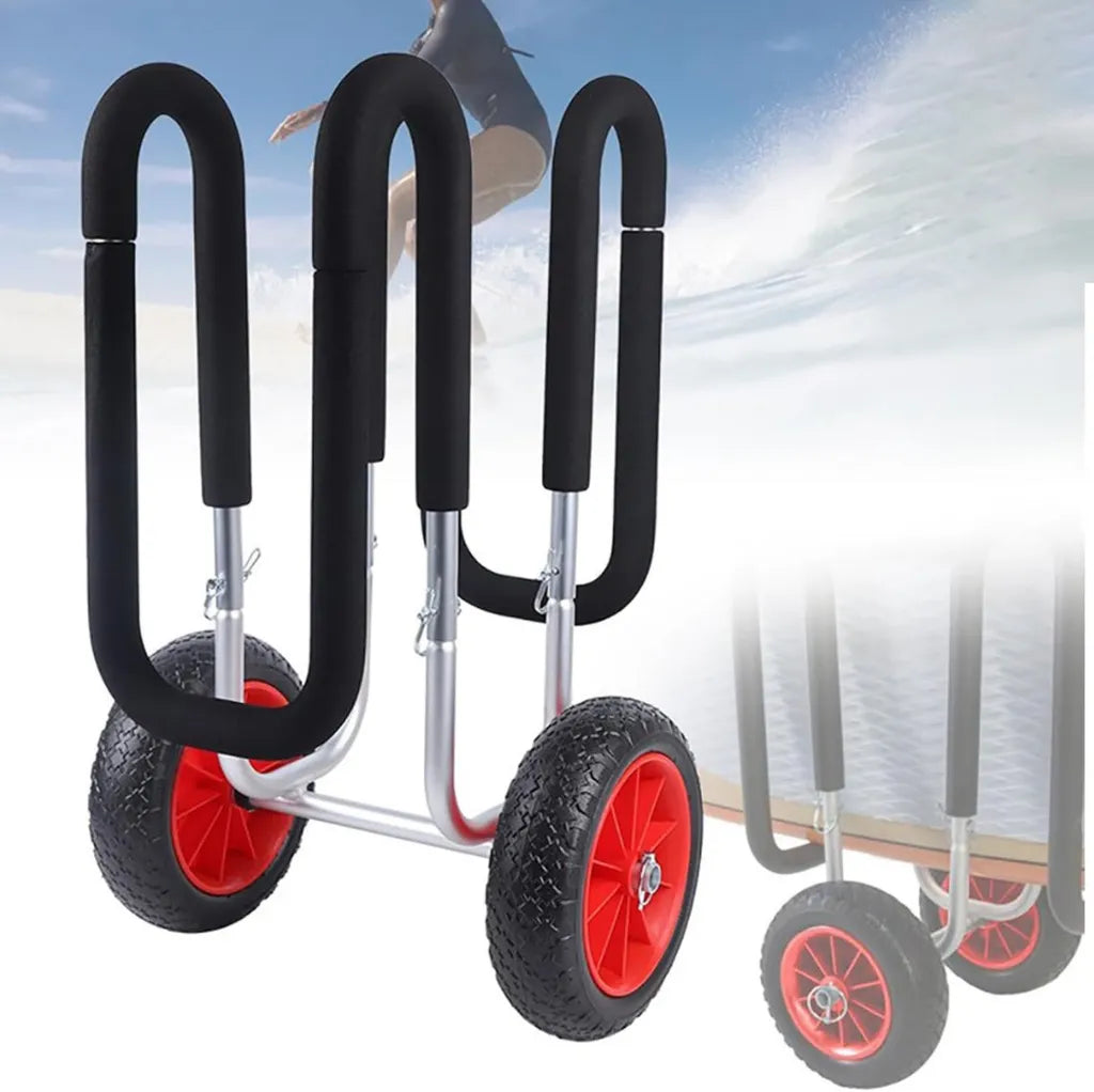Carrello Portapaddle in Alluminio con Cintura di Sicurezza
