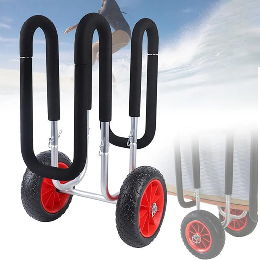 Carrello Portapaddle in Alluminio con Cintura di Sicurezza