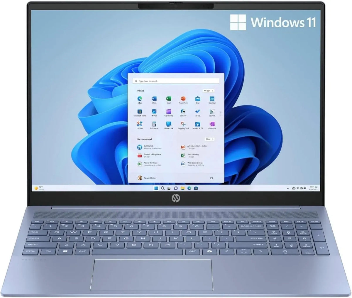 HP Pavilion 16-af0004sl, Intel Core Ultra 7, Display 16' 2K OLED, SSD 1TB, RAM 16GB, Wi-Fi 6, Windows 11, Blu Cielo