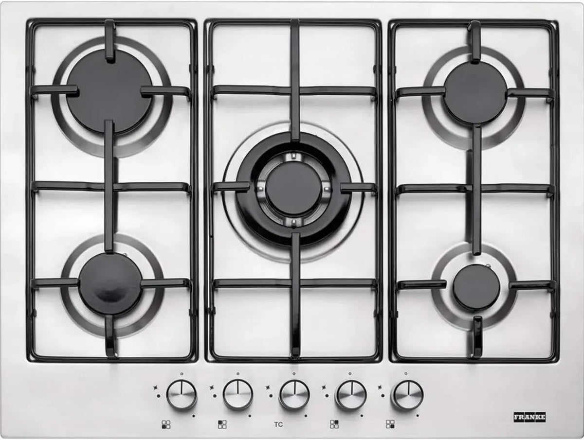 Franke Piano Cottura a Gas 5 Fuochi, Inox, Incasso