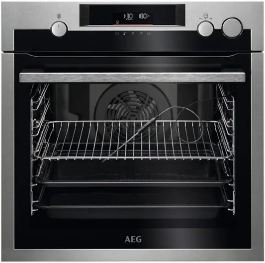 AEG BSE572360M Forno Pirolitico Multifunzione con Vapore e Sonda Termica, Display Touch, 45 Programmi, Chiudi Morbido, Acciaio Inox, Classe A+, 72L
