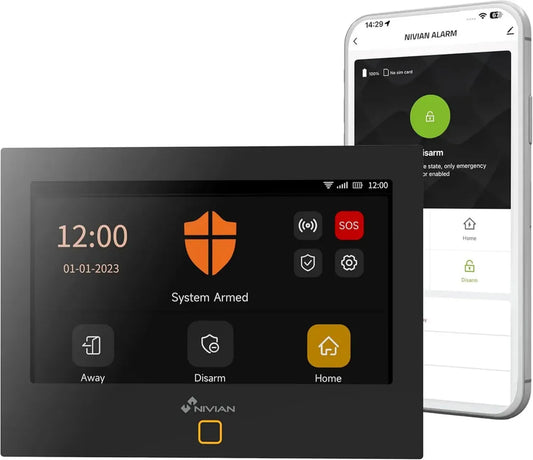 Sistema di Allarme Wireless WiFi/GSM 4G con Display Touch per Casa e Ufficio, Compatibile con App Tuya, Notifiche Immediate, Sirena Inclusa