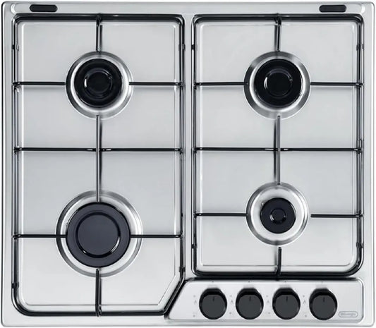 De Longhi Piano Cottura a Gas 4 Fuochi 60cm Inox