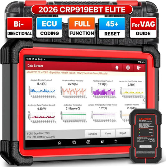 Strumento Diagnostico Auto LAUNCH X431 CRP919EBT Bidirezionale con 45+ Reset e Codifica ECU