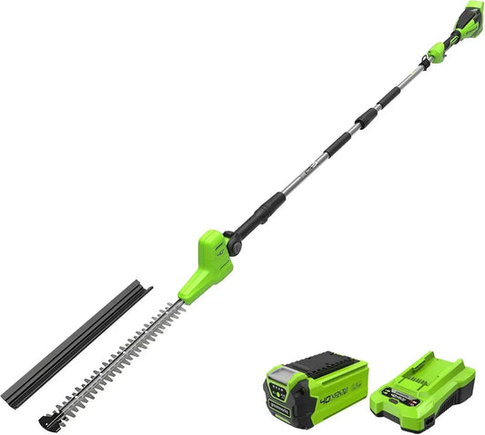 Greenworks Tagliasiepi 40V con Lame 51cm e Testa Rotante