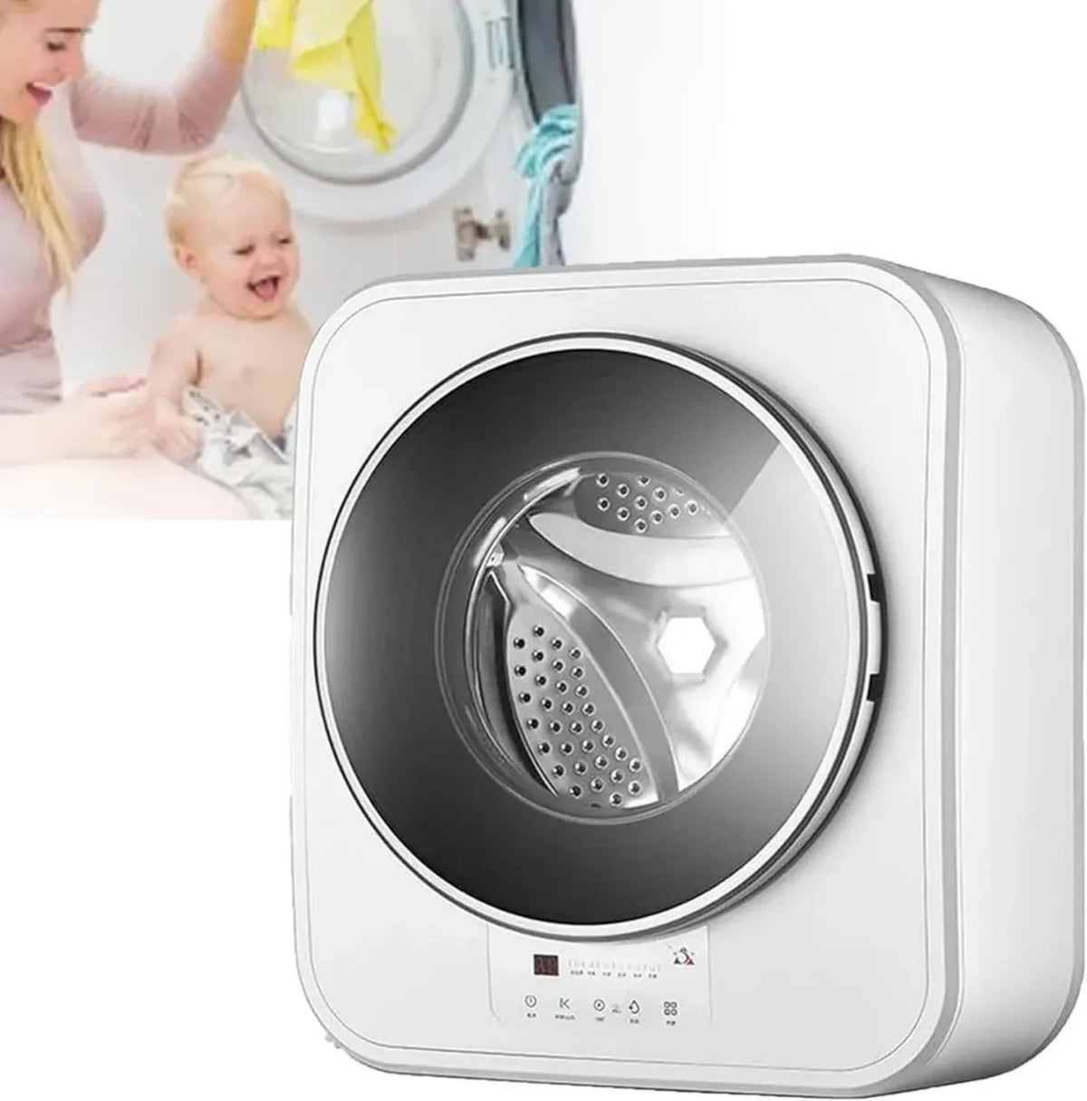 Mini Lavatrice Intelligente da Parete 3 Kg, Sterilizzazione ad Alta Temperatura
