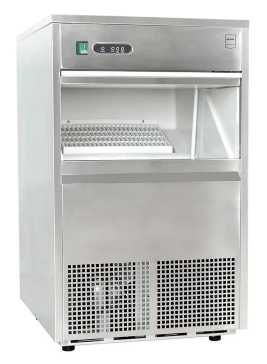 Macchina per Ghiaccio Professionale in Acciaio Inox, 50 kg/24 h, Argento