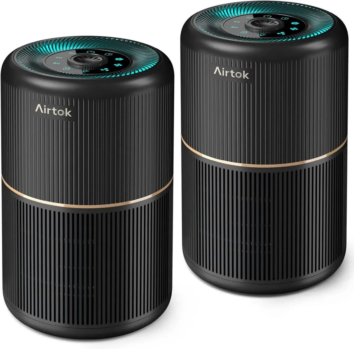 Purificatore d'Aria AIRTOK H13 con Aromaterapia e Filtro a 4 Stadi, Elimina Polvere e Odori Animali, 3 Velocità
