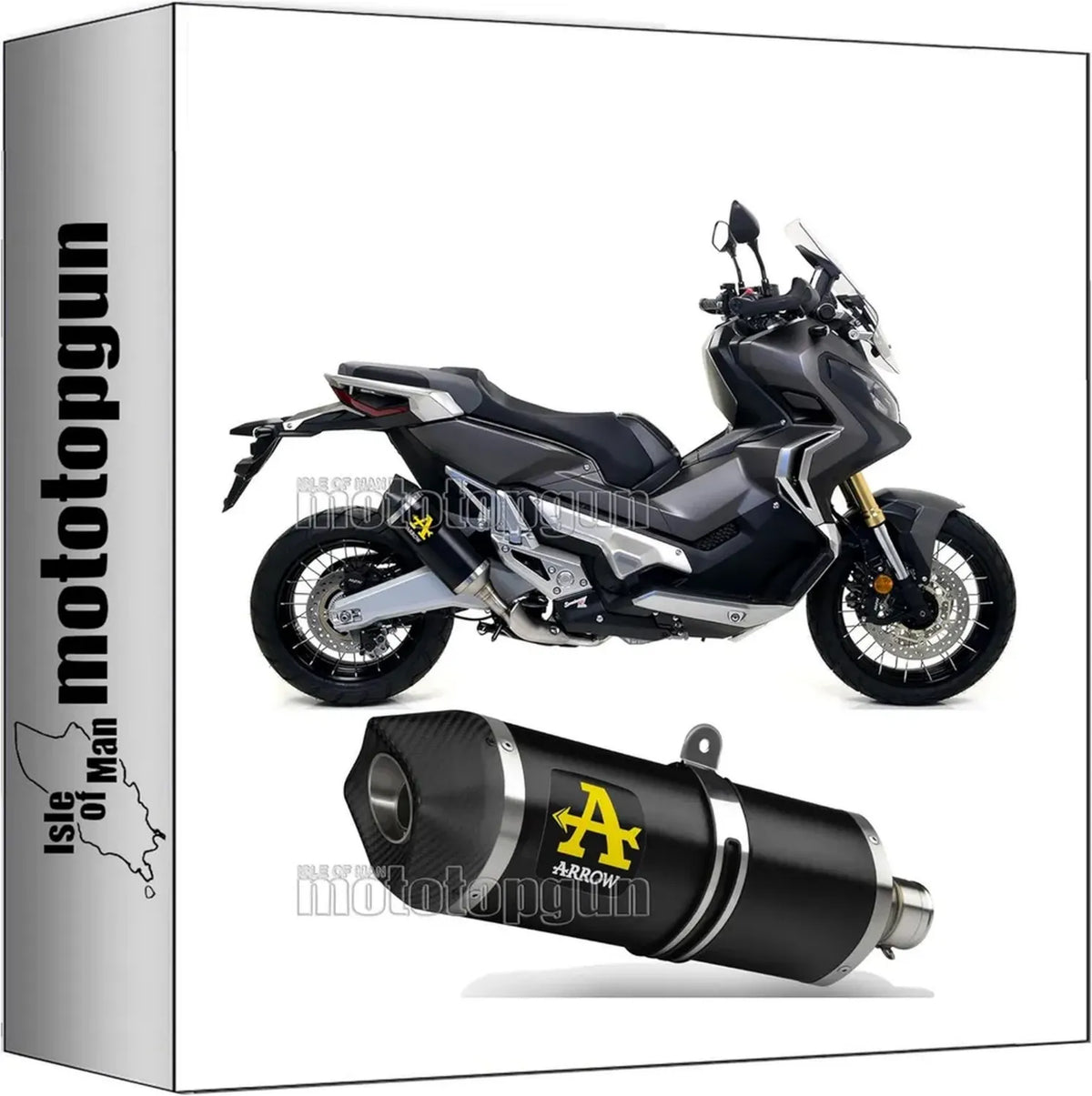 Scarico Race-Tech Omologato per Honda X-ADV 750 2017-2023, Alluminio Nero