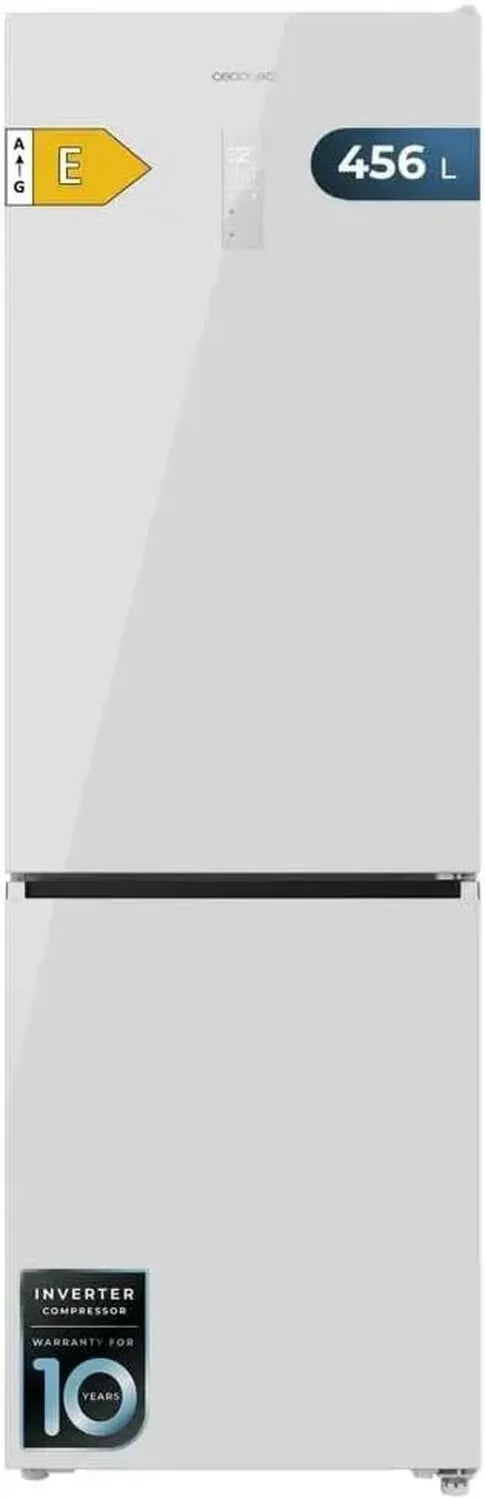 Frigorifero Combinato Cecotec 456L No Frost Inverter, Vetri Bianchi
