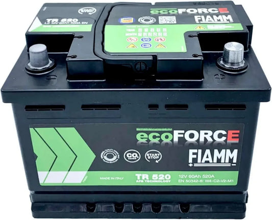 Batteria Auto FIAMM TR520 ecoFORCE AFB 60Ah Start-Stop