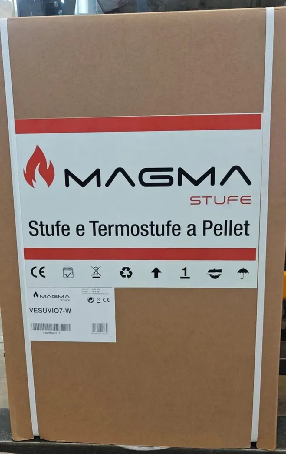 Stufa a Pellet Magma Vesuvio 7kW A+ Colore Bianco