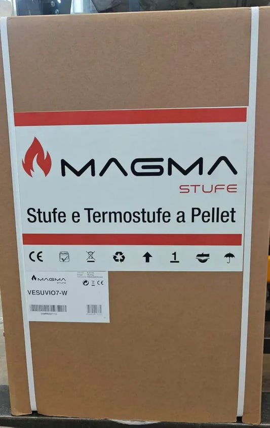 Stufa a Pellet Magma Vesuvio 7kW A+ Colore Bianco