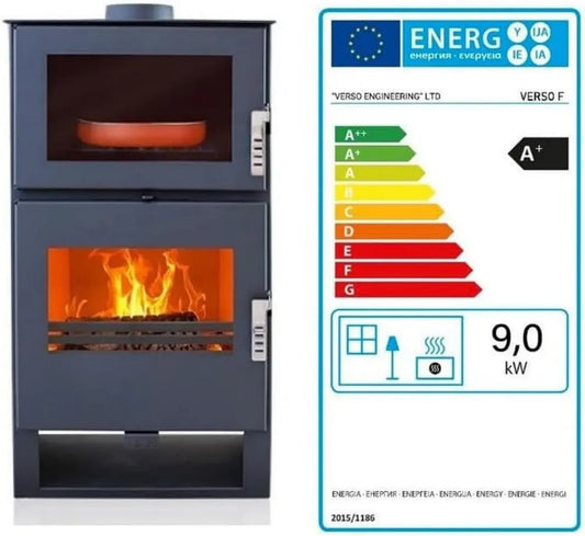 Stufa a Legna Moderna con Potenza Termica 9 kW