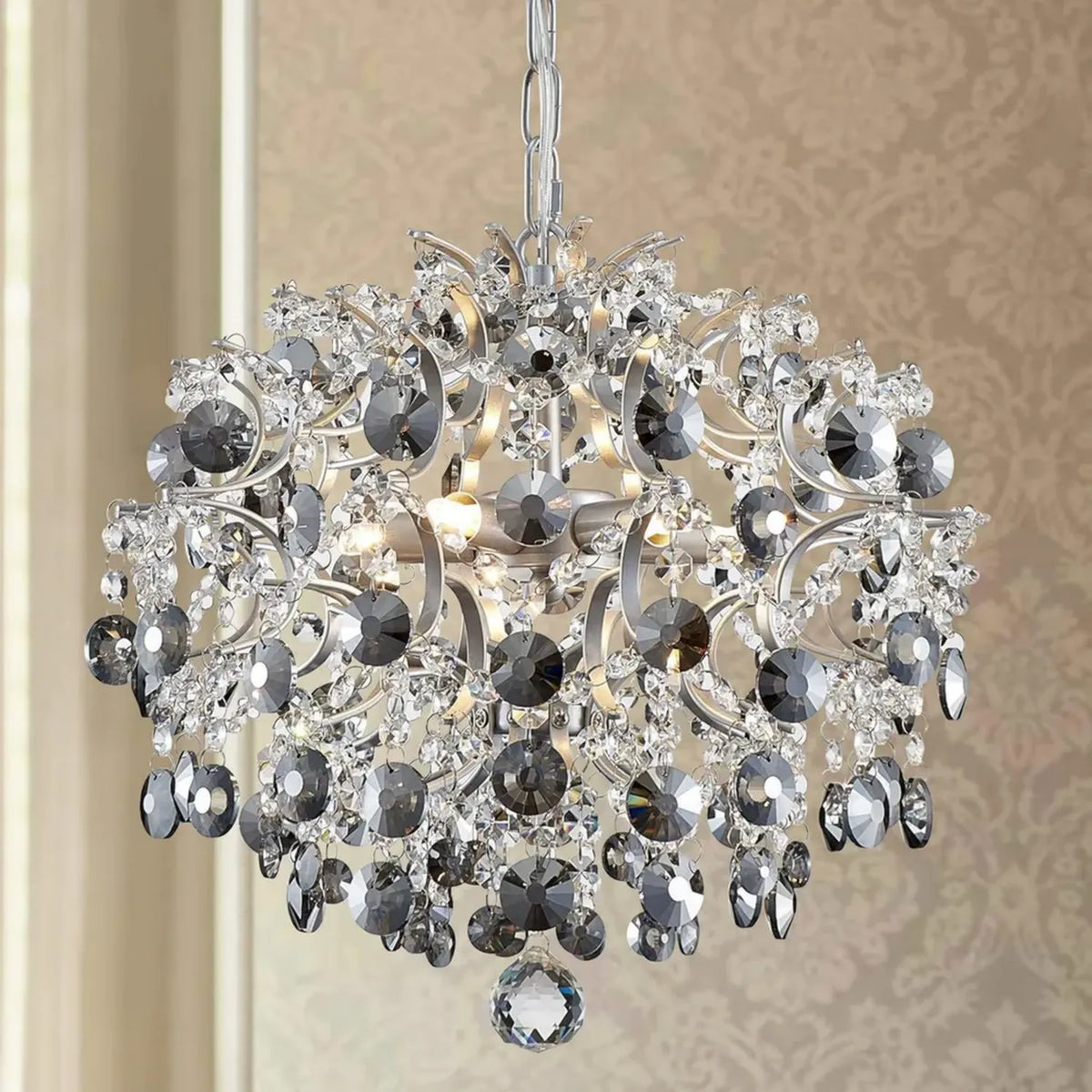 Lampadario Moderno in Cristallo a Goccia per Sala, Bagno e Camera
