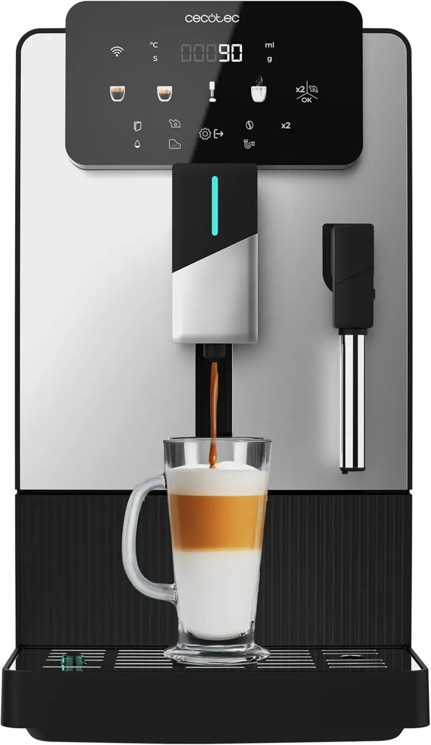 Macchina da Caffè Superautomatica Cecotec con Vaporizzatore e Latte Art