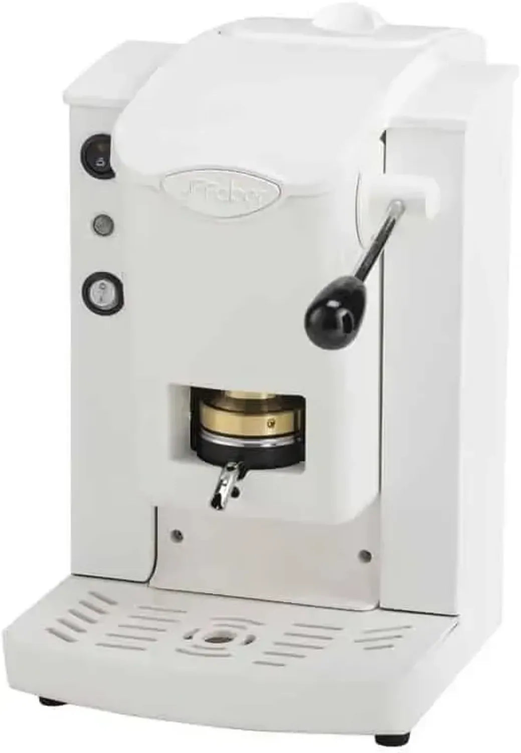 Macchina da Caffè Faber Slot Plast ESE 44mm, Bianca, con Pressacialda in Ottone