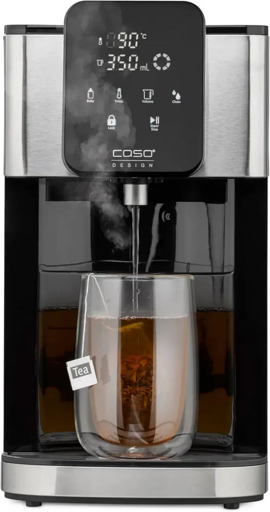Dispenser d'Acqua Calda Caso HW 1660, Capacità 4L, Veloce ed Efficiente, Risparmio Energetico fino al 50%, Temperatura Regolabile 40-100°C, Ideale per Bebè