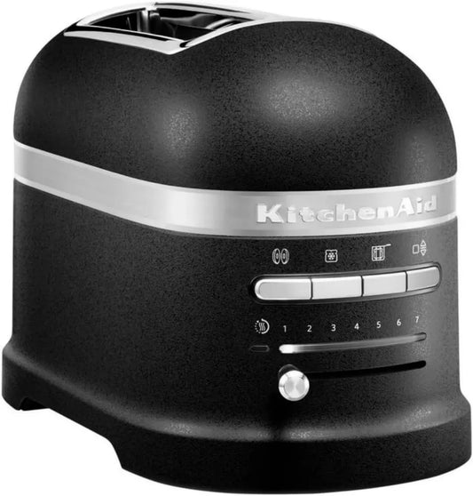 Tostapane Kitchenaid Artisan 2 Fette con Pinze Autocentranti e 7 Livelli di Doratura - Nero Intenso
