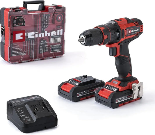 Trapano Avvitatore a Percussione Einhell TE-CD 18/40 Li-i +64 con 2 Batterie 2,0 Ah