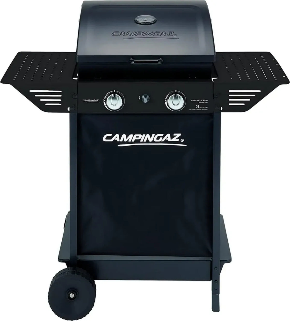 Barbecue a Gas Campingaz Xpert 100 LS Plus con Pietra Lavica, 2 Bruciatori, 7,1 kW, Griglie in Acciaio e Tavolini