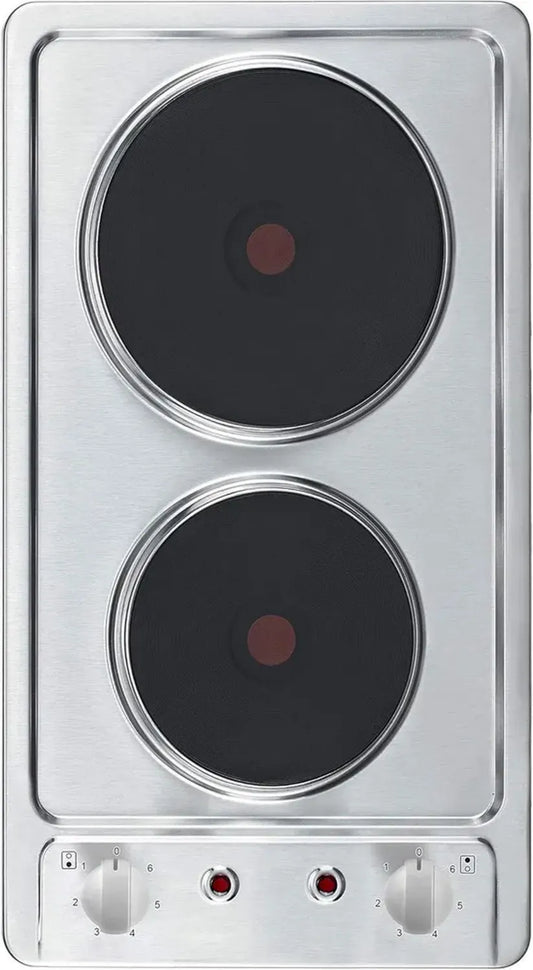 Respekta Piano Cottura Domino a Induzione, Acciaio Inox, 2 Zone, 6 Livelli di Potenza, 29 cm