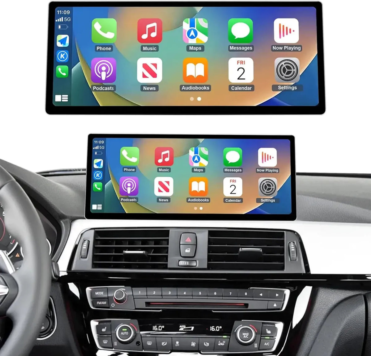 Sistema CarPlay e Android Auto wireless da 12,3 pollici per BMW Serie 3/4 F30-F36 EVO (2017-2019)