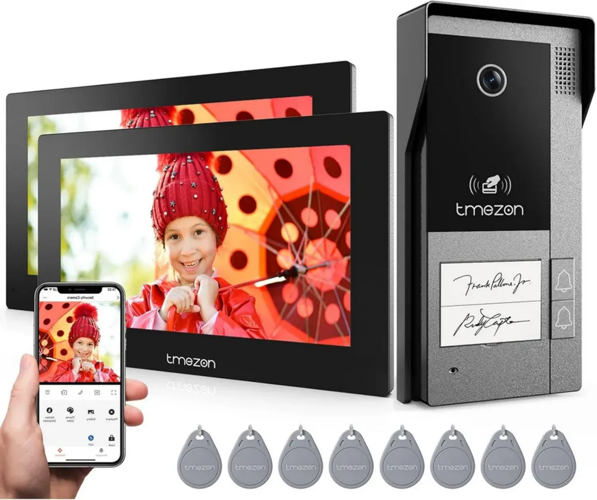 Videocitofono Smart TMEZON WiFi Bifamiliare con Monitor Touch 1080P