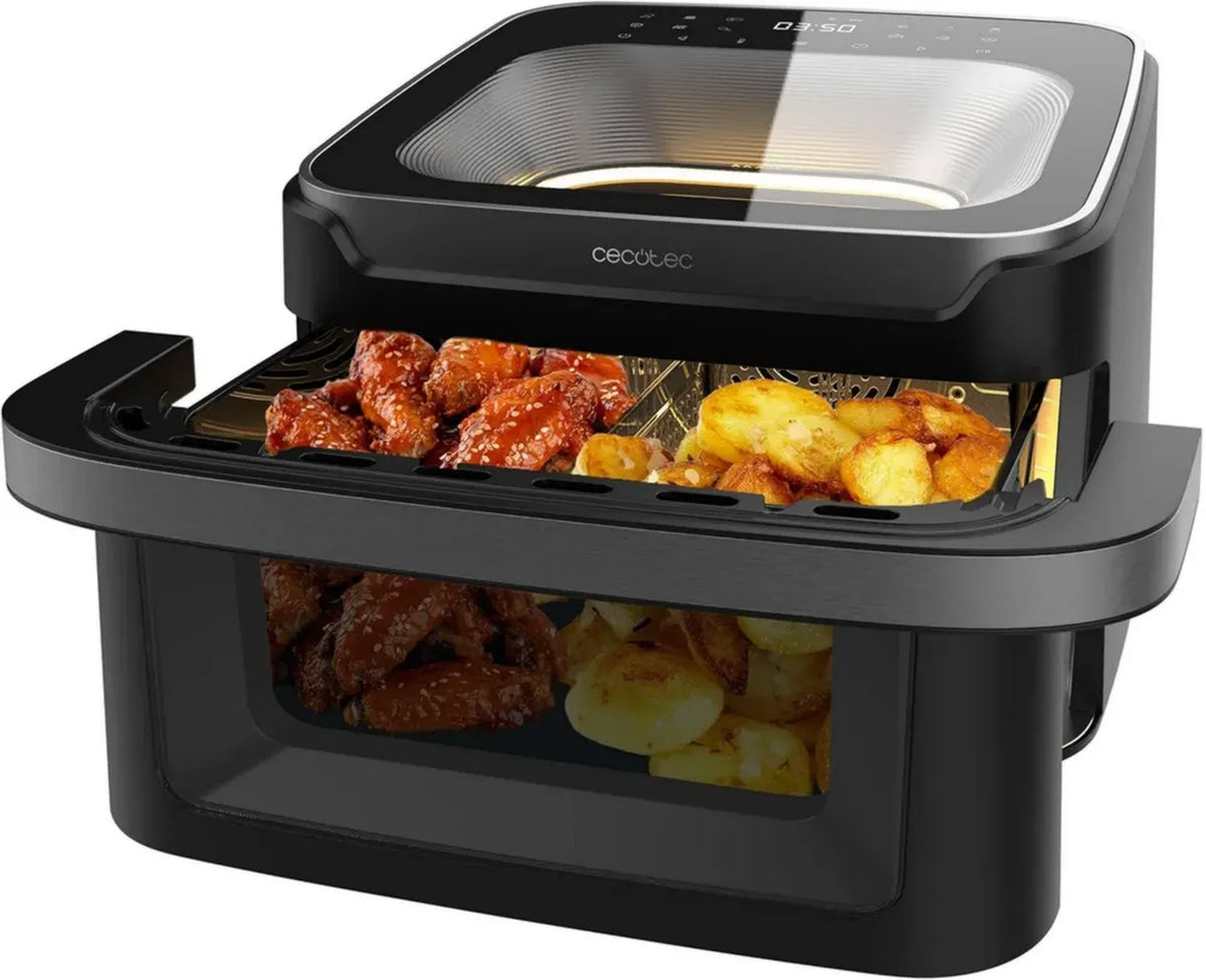 Cecotec Friggitrice ad Aria 10L, 2200W, 12 Programmi, Finestra di Visualizzazione, Accessorio Pizza, Temperatura 40-200°C