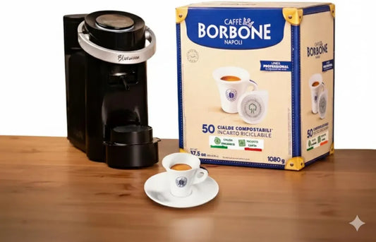 Macchina per Caffè Borbone Bluemoon con Cialde Blu - Nero