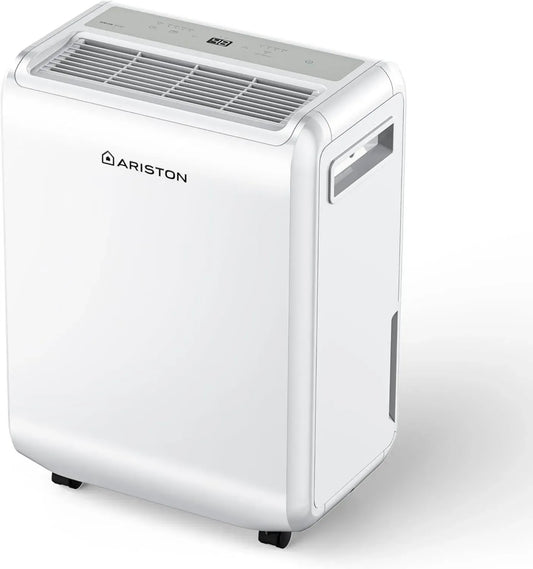 Ariston Deumidificatore Portatile 10L con Ruote, Ideale per Ambienti Fino 30㎡, 3 Velocità, Filtro Antipolvere