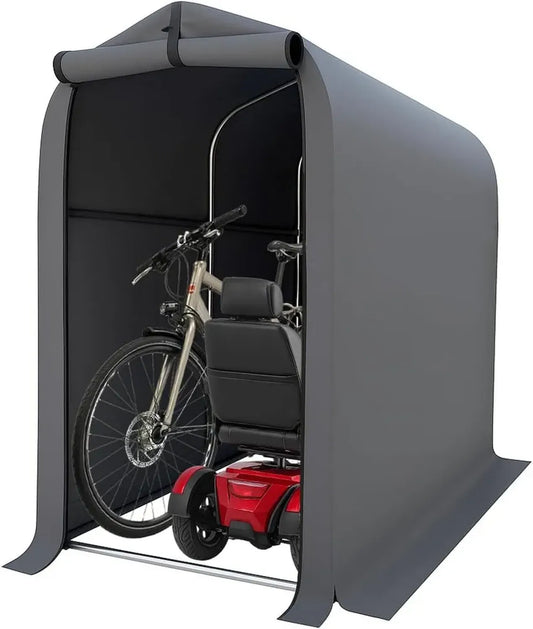 Capanno Portatile per Biciclette e Moto, 95x175 cm, Spazio per 2 Mezzi, Ideale per Giardino o Garage